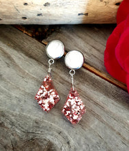 Load image into Gallery viewer, Hair On Hide and Resin Earrings - Cowgirl Meets City Girl 0834