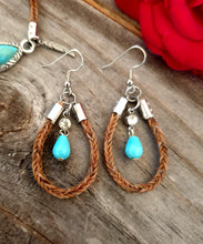 Load image into Gallery viewer, GENUINE HORSE HAIR BRACELET and EARRINGS SET