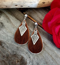 Load image into Gallery viewer, 0823 HAIR ON HIDE EARRINGS