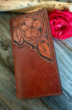 Load image into Gallery viewer, Genuine Leather Hand Carved Western Style Roper Bifold Wallet