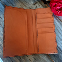 Load image into Gallery viewer, Genuine Leather Hand Carved Western Style Roper Bifold Wallet