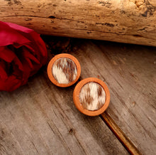 Load image into Gallery viewer, HAIR ON HIDE WOODEN COWGIRL CANDY STUDS - 20mm COLLECTION