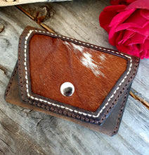 Load image into Gallery viewer, Small Western Card/Cash Wallet with Hair On Hide