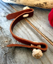 Load image into Gallery viewer, SIMPLE LEATHER CHIN STRAP with BUTTON KNOTS