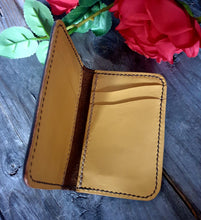 Load image into Gallery viewer, CRAZY HORSE GENUINE LEATHER LACED BI-FOLD WALLET with CONCHO