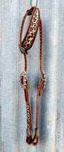 Load image into Gallery viewer, CHEETAH PRINT OVER LAY LEATHER HEADSTALL