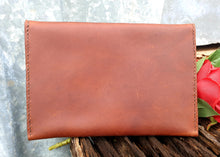 Load image into Gallery viewer, TOOLED SUNFLOWER LEATHER CLUTCH