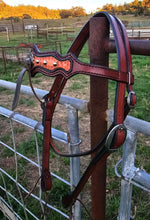 Load image into Gallery viewer, Dark Horse Collection - Shaped Brow Headstall "Gunslinger"