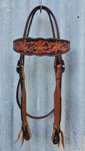 Load image into Gallery viewer, Dark Horse Collection - Tooled Brow and Cheeks Headstall "Chic Magnet"