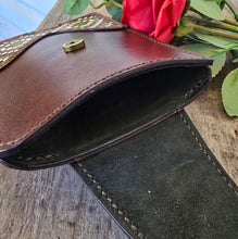 Load image into Gallery viewer, Western Style Tooled Phone or Saddle Pouch - Aztec Checkered