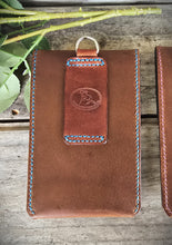 Load image into Gallery viewer, Western Style Tooled Phone or Saddle Pouch - Steer Head