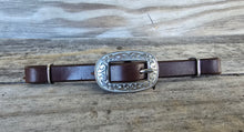 Load image into Gallery viewer, LEATHER CHIN STRAP/BIT HOBBLE with Genuine Jeremiah Watt Stainless Steel Buckle
