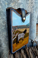 Load image into Gallery viewer, Western Style Tooled Phone or Saddle Pouch - Australian Brumby