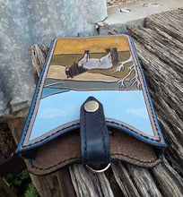 Load image into Gallery viewer, Western Style Tooled Phone or Saddle Pouch - Australian Brumby