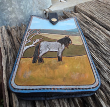 Load image into Gallery viewer, Western Style Tooled Phone or Saddle Pouch - Australian Brumby