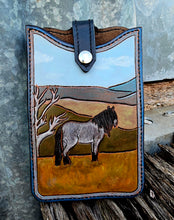 Load image into Gallery viewer, Western Style Tooled Phone or Saddle Pouch - Australian Brumby