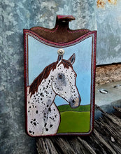 Load image into Gallery viewer, Western Style Tooled Phone or Saddle Pouch - Appaloosa Horse