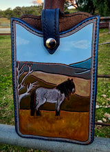 Load image into Gallery viewer, Western Style Tooled Phone or Saddle Pouch - Australian Brumby