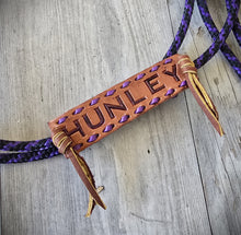 Load image into Gallery viewer, STANDARD ROPE HALTER with LEATHER NAME PLATE