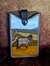 Load image into Gallery viewer, Western Style Tooled Phone or Saddle Pouch - Australian Brumby