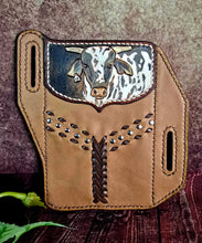 Load image into Gallery viewer, Western Style Belt Phone Pouch - Bucking Bull and Lace