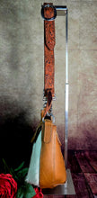 Load image into Gallery viewer, Hair On Hide Cowgirl Bucket Bag with Tooled Strap Genuine Leather