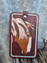 Load image into Gallery viewer, Card Wallet with Mustang Horse and Decorative Boot Stitching
