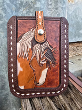 Load image into Gallery viewer, Western Style Wristlet Phone Bag - Wild Horse with Buck Stitching