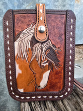 Load image into Gallery viewer, Western Style Wristlet Phone Bag - Wild Horse with Buck Stitching