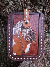 Load image into Gallery viewer, Western Style Wristlet Phone Bag - Wild Horse with Buck Stitching