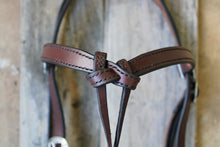 Load image into Gallery viewer, Dark Horse Collection - Knotted Brow Headstall "Badger"