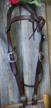 Load image into Gallery viewer, Dark Horse Collection - Knotted Brow Headstall "Badger"