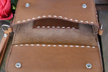 Load image into Gallery viewer, Genuine Leather Western Style Clutch with Tooling and Buck Stitching