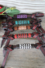 Load image into Gallery viewer, Latigo Leather Braided Knots Chin Straps or Bit Hobbles
