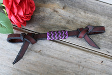 Load image into Gallery viewer, Latigo Leather Braided Knots Chin Straps or Bit Hobbles