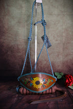 Load image into Gallery viewer, BRONC NOSE HALTER and LEAD SET - Large Sunflower Scroll 003