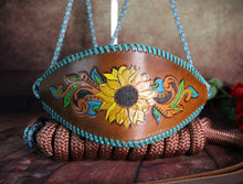 Load image into Gallery viewer, BRONC NOSE HALTER and LEAD SET - Large Sunflower Scroll 003