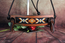 Load image into Gallery viewer, BEADED BRONC NOSE HALTER -Black/Orange/white
