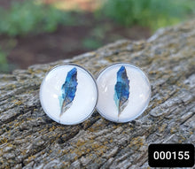 Load image into Gallery viewer, 12MM ROUND CAB COWGIRL CANDY EARRINGS - FEATHER COLLECTION