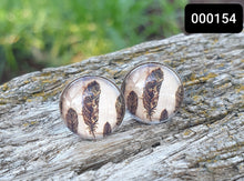 Load image into Gallery viewer, 12MM ROUND CAB COWGIRL CANDY EARRINGS - FEATHER COLLECTION