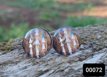 Load image into Gallery viewer, 12MM ROUND CAB COWGIRL CANDY EARRINGS - PATTERNS COLLECTION 1