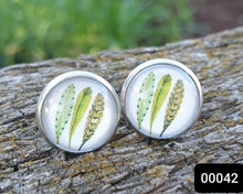 Load image into Gallery viewer, 12MM ROUND CAB COWGIRL CANDY EARRINGS - FEATHER COLLECTION