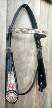 Load image into Gallery viewer, HAIR ON HIDE BLACK HEADSTALL