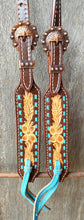 Load image into Gallery viewer, CARVED BUCKSTITCHED ONE EARRED HEADSTALL