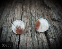 Load image into Gallery viewer, HAIR ON HIDE 15mm COWGIRL CANDY STUDS - RED/WHITE COLLECTION