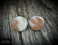 Load image into Gallery viewer, HAIR ON HIDE 15mm COWGIRL CANDY STUDS - RED/WHITE COLLECTION