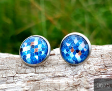 Load image into Gallery viewer, 12MM ROUND CAB COWGIRL CANDY EARRINGS - PATTERNS COLLECTION 1