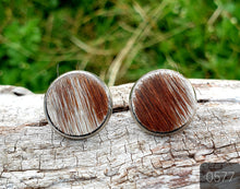 Load image into Gallery viewer, HAIR ON HIDE 15mm COWGIRL CANDY STUDS - RED/WHITE COLLECTION