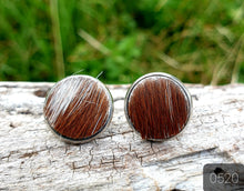 Load image into Gallery viewer, HAIR ON HIDE 15mm COWGIRL CANDY STUDS - RED/WHITE COLLECTION