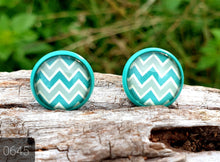 Load image into Gallery viewer, 12MM ROUND CAB COWGIRL CANDY EARRINGS - PATTERNS COLLECTION 3